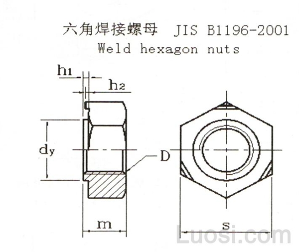 Jis B Hexagon Weld Nuts