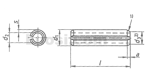 DIN EN ISO 8752 (DIN EN ISO 8752 | ) Spring-type straight pins,slotted ...